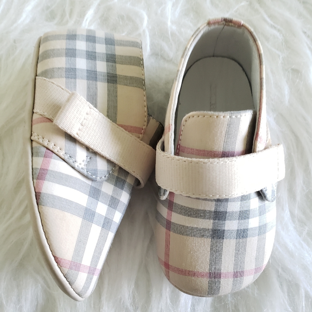 Burberry "Charlton" check bootie.  Baby